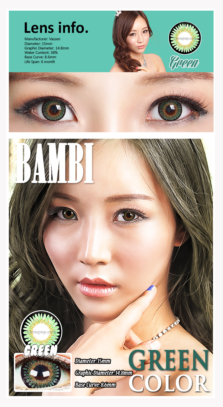 Description image of Vassen Bambi Green Circle Lenses